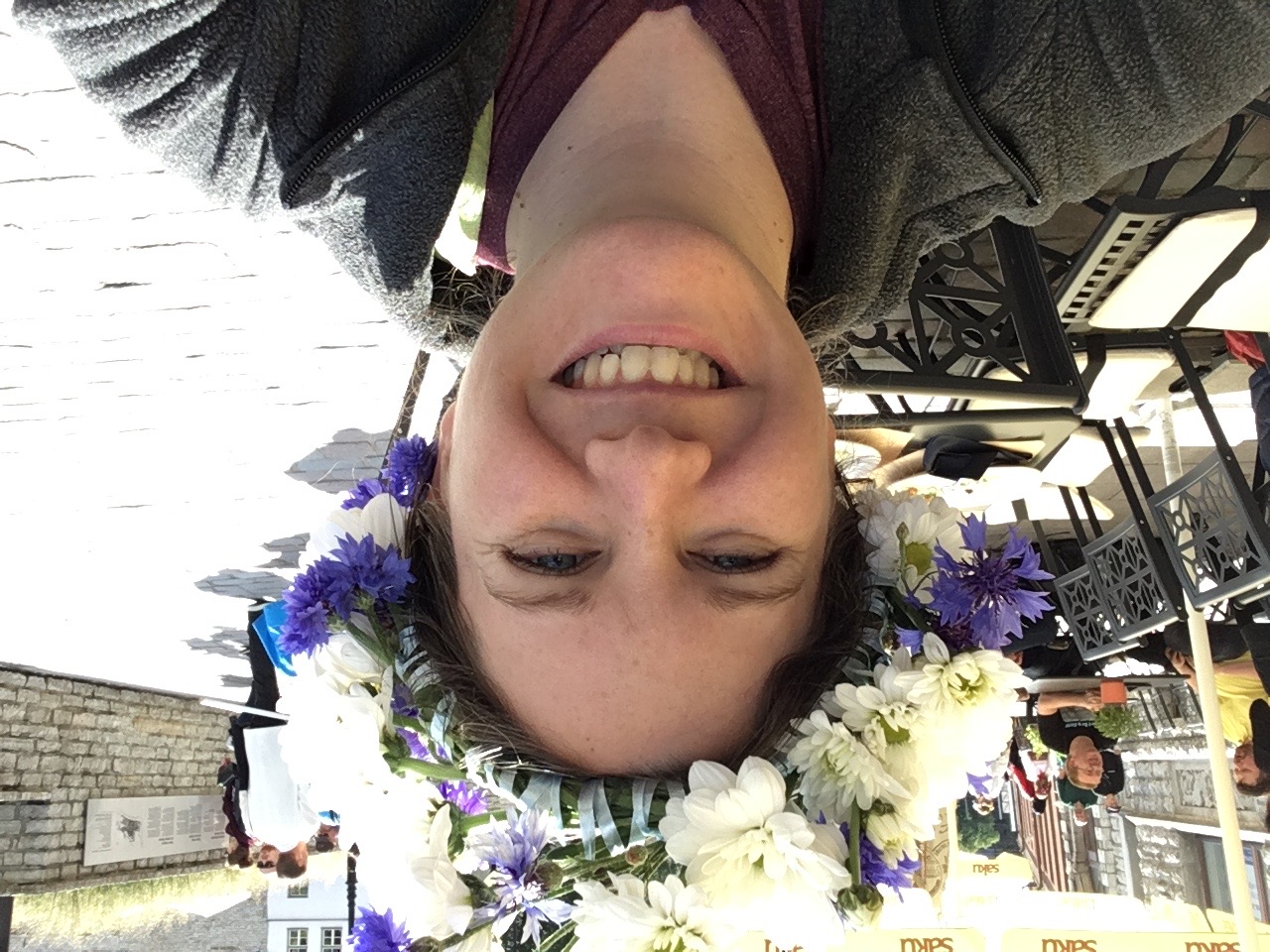 Image of Sydney Hembree wearing a purple flower crown